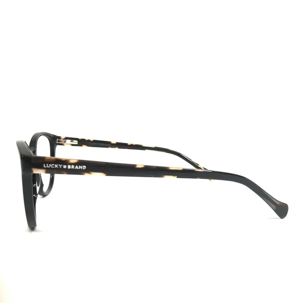 Lucky Brand Eyeglasses Frames D223 BLACK Tortoise Round Full Rim 53-17-140